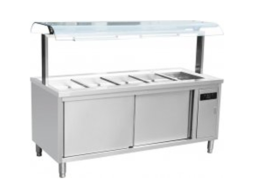 帶玻璃罩保溫售飯臺(tái)