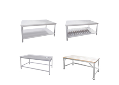 不銹鋼工作臺(tái)系列-雙層平板工作臺(tái)-雙層沖孔工作臺(tái)-收殘臺(tái)-簡(jiǎn)易面案工作臺(tái)