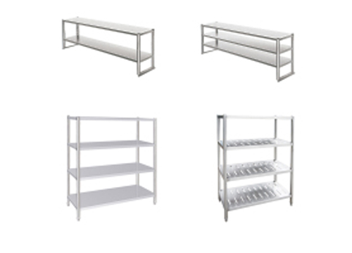 不銹鋼工作臺(tái)系列--二層臺(tái)面立架-三層臺(tái)面立架-四層平板貨架-四層沖孔貨架