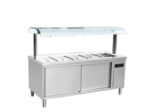 保溫售飯臺(tái)系列-帶玻璃罩保溫售飯臺(tái)（配加熱器）